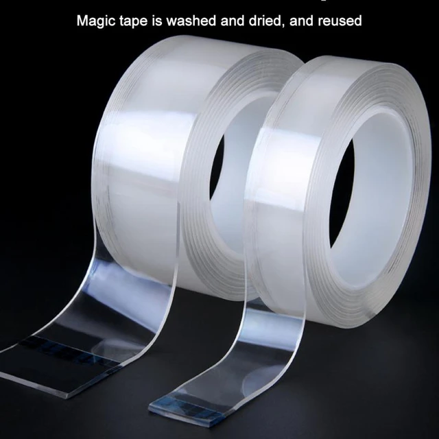 1/2/3/5M Nano Tape Double Sided Tape Transparent NoTrace Reusable  Waterproof Adhesive Tape Cleanable Home Appliance Kitchen Bathroom Supplies  Tapes