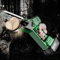 6 Inch Portable Electric Chain Saw Home Outdoor Wireless Small Tree Sawing Felling Tree Pruning Saw Brushless High Power 1