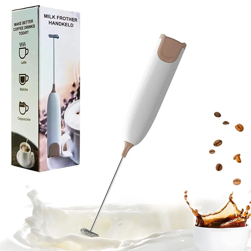 

Milk Frother Handheld Electric Drink Mixer,Coffee Frother,Hand Blender,Egg Beater Frappe Maker,Handheld HotChocolate Latte Maker