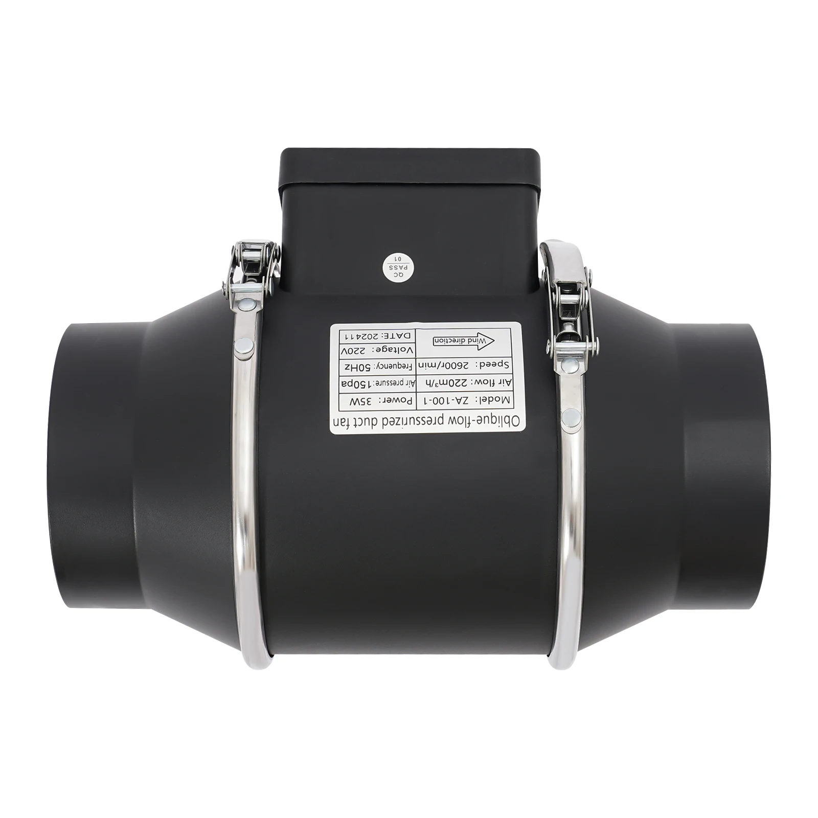 Gornji pogled kućišta ventilatora