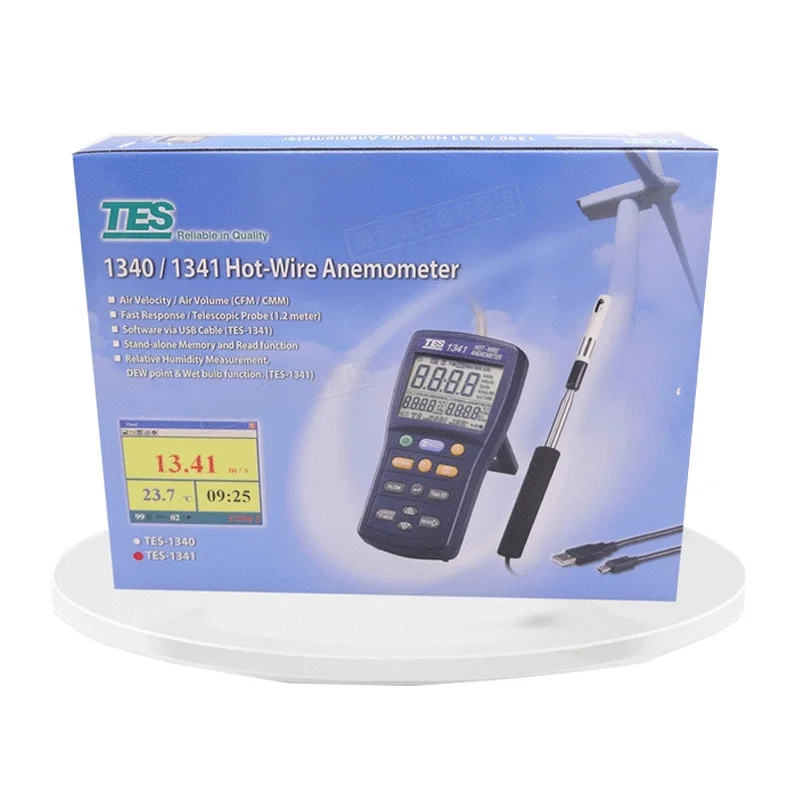TES-1340 디지털 풍속계 TES1340 공기 풍속계 열선풍속계