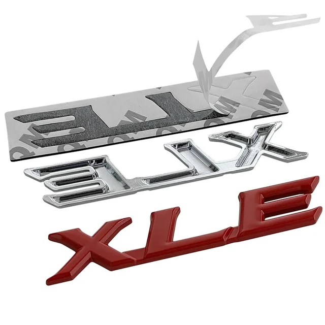 3d Metal XLE Logo Letters Car Trunk Emblem Badge For Toyota RAV4 Premium  Avalon Highlander Corolla Camry XLE Sticker Accessories - AliExpress