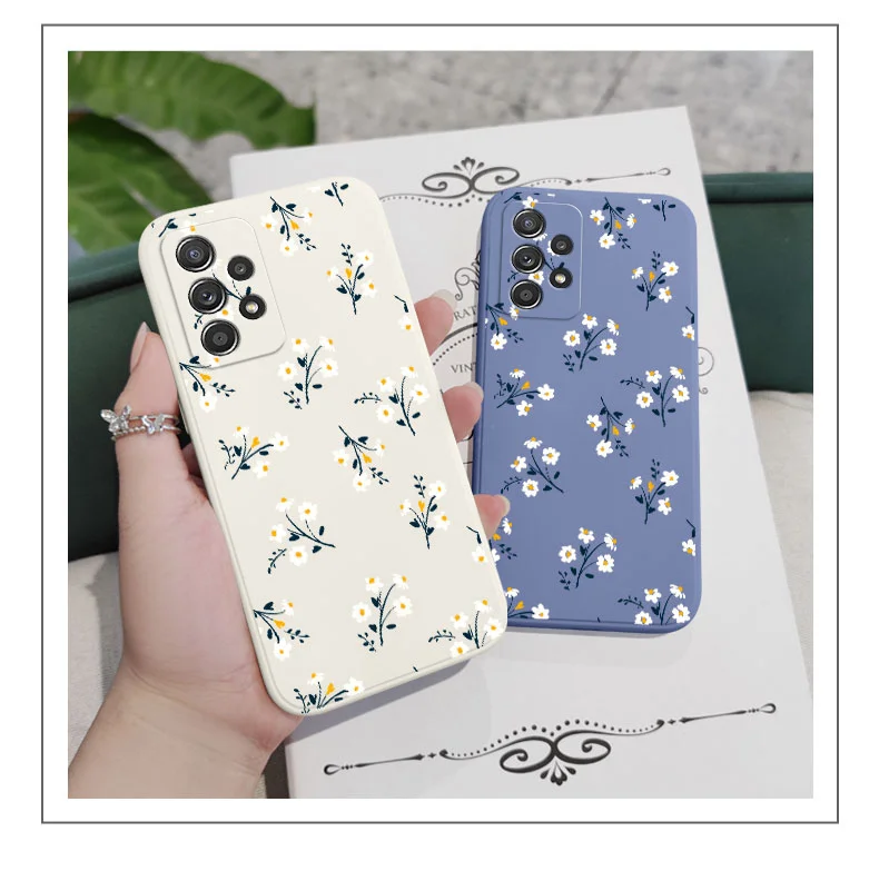 For Samsung Galaxy A54 A34 A14 5G Case A 54 34 14 Necklace Lanyard Rope  Flower Funda For Samsung GalaxyA54 GalaxyA34 Cover Coque