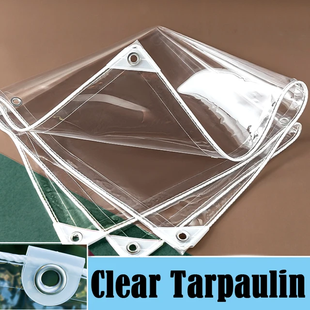 Thick 0.35mm Transparent Tarpaulin: Durable and Versatile Rainproof Cloth