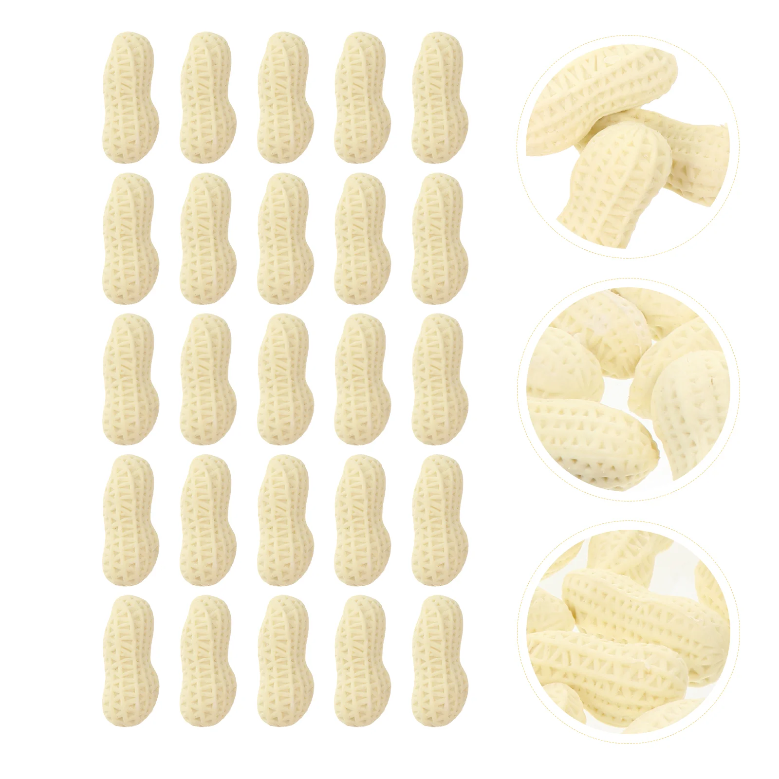 

25pcs Practical Erasing Tools Chic Artificial Peanut Erasers Funny Stationery