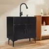 Laundry Sink Stainless Steel Utility Sink Cabinet with Sink with Flexible Faucet 6