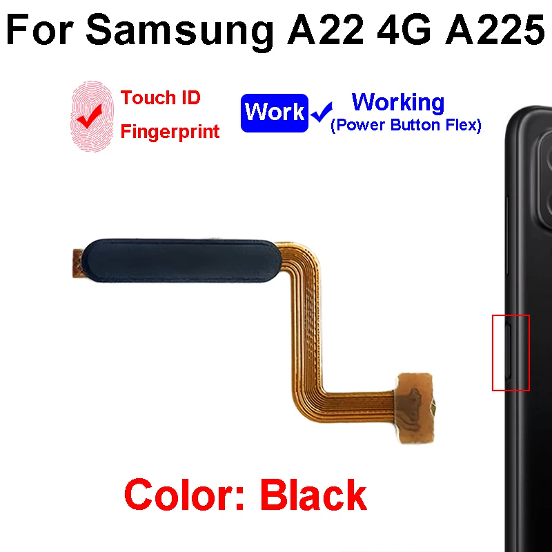 Premium Fingerprint Sensor Flex Cable with Power Button - Replacement Parts