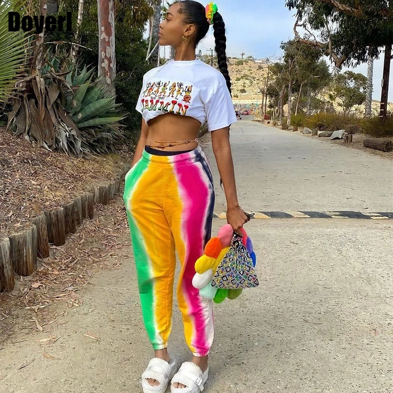 

Брюки спортивные женские с завышенной талией, классические спортивные штаны для бега в уличном стиле, модные бриджи в Корейском стиле для женщин