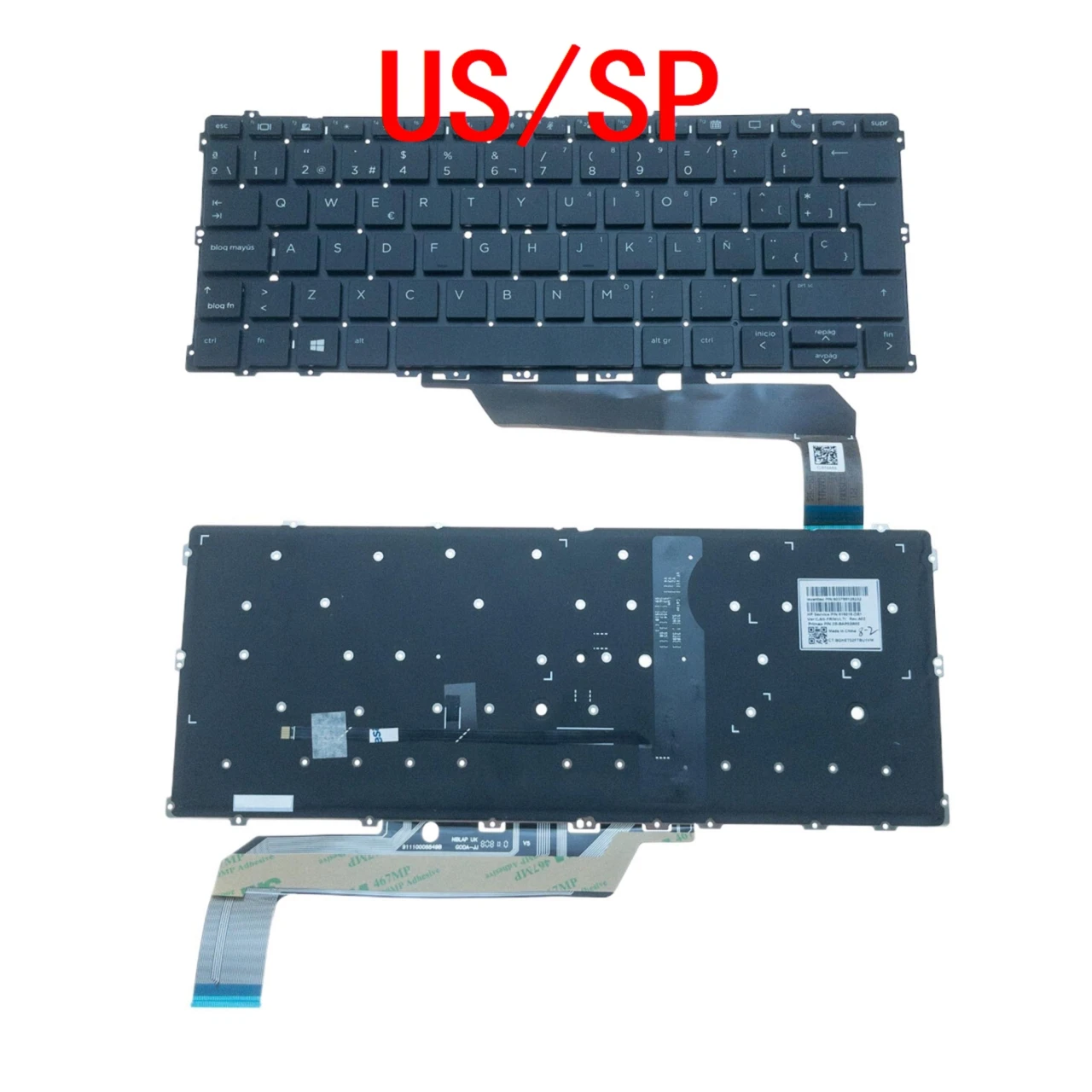 Nuova Tastiera Retroilluminata Per Laptop Spagnola Usa Per Hp Elitebook X360 1030 G2 1030 G3 1030 G4 Hsn-104C-Q10C-Q20 Sostituzione Pc Notebook