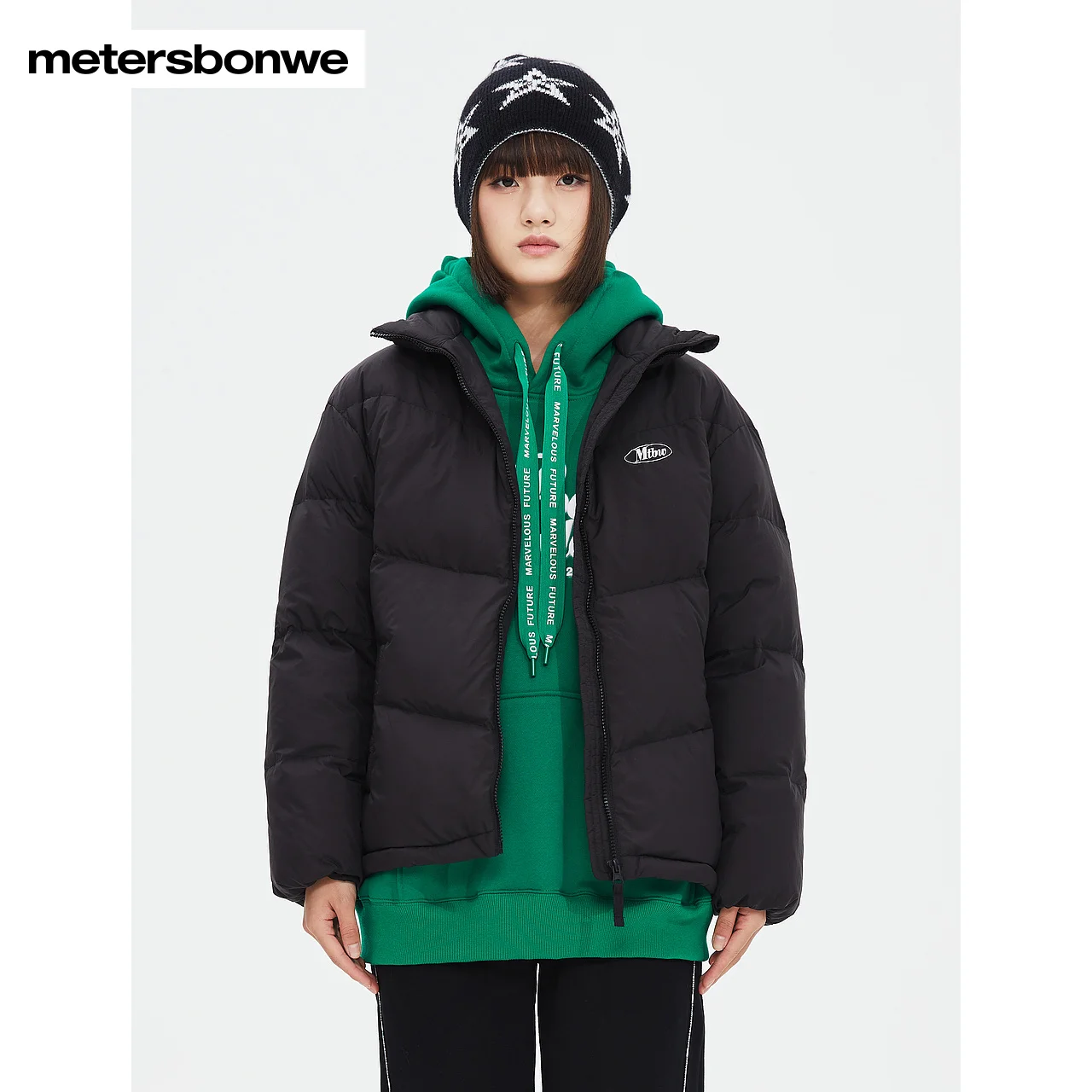 Metersbonwe Down Jacket Women Winter New Fashion Coat Ladies Outerwear Hight Quality Brand Tops