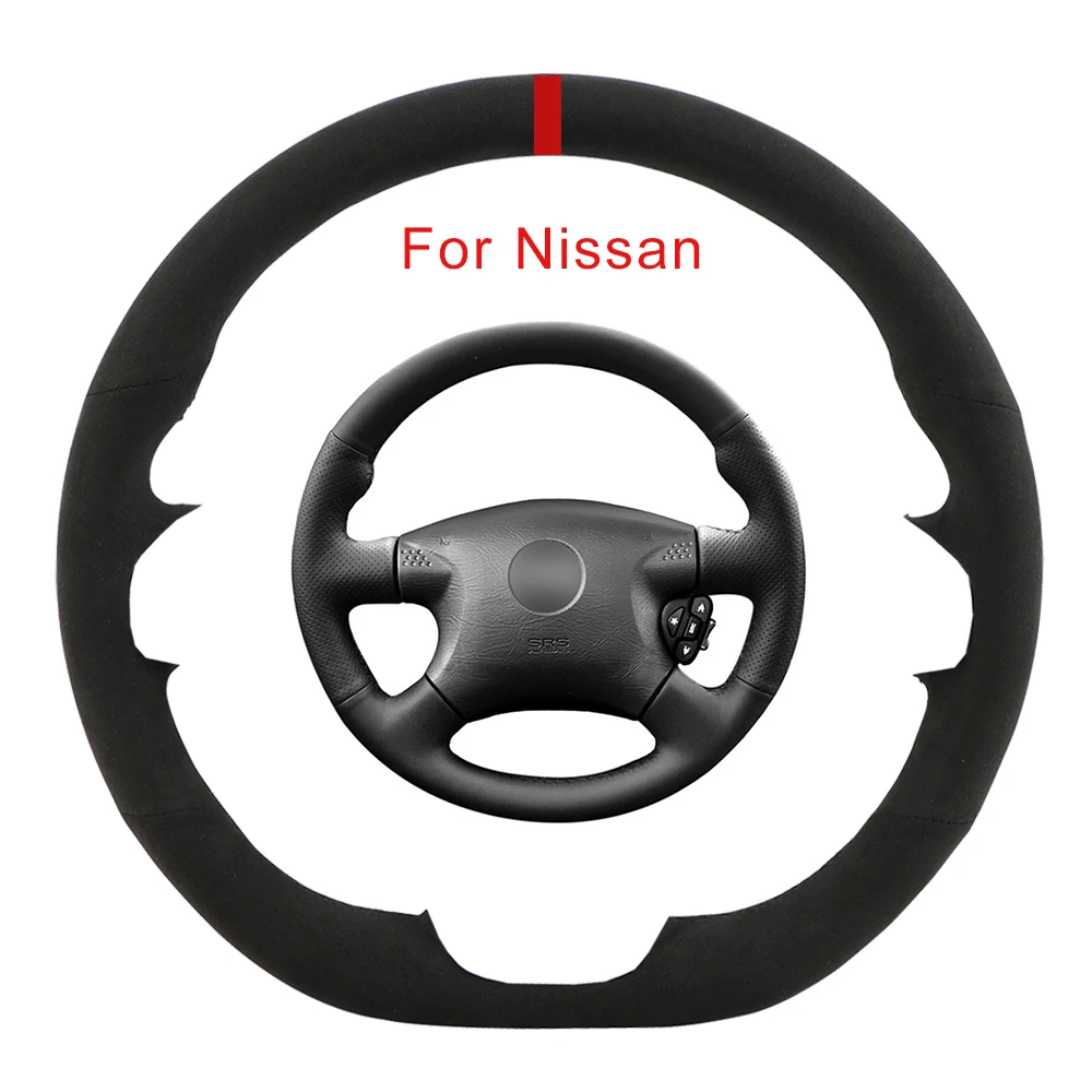 Оригинальная модель под заказ для Nissan Almera (N16) X-Trail (T30) Terrano 2, Ручное шитье, замшевая рулевая накидка