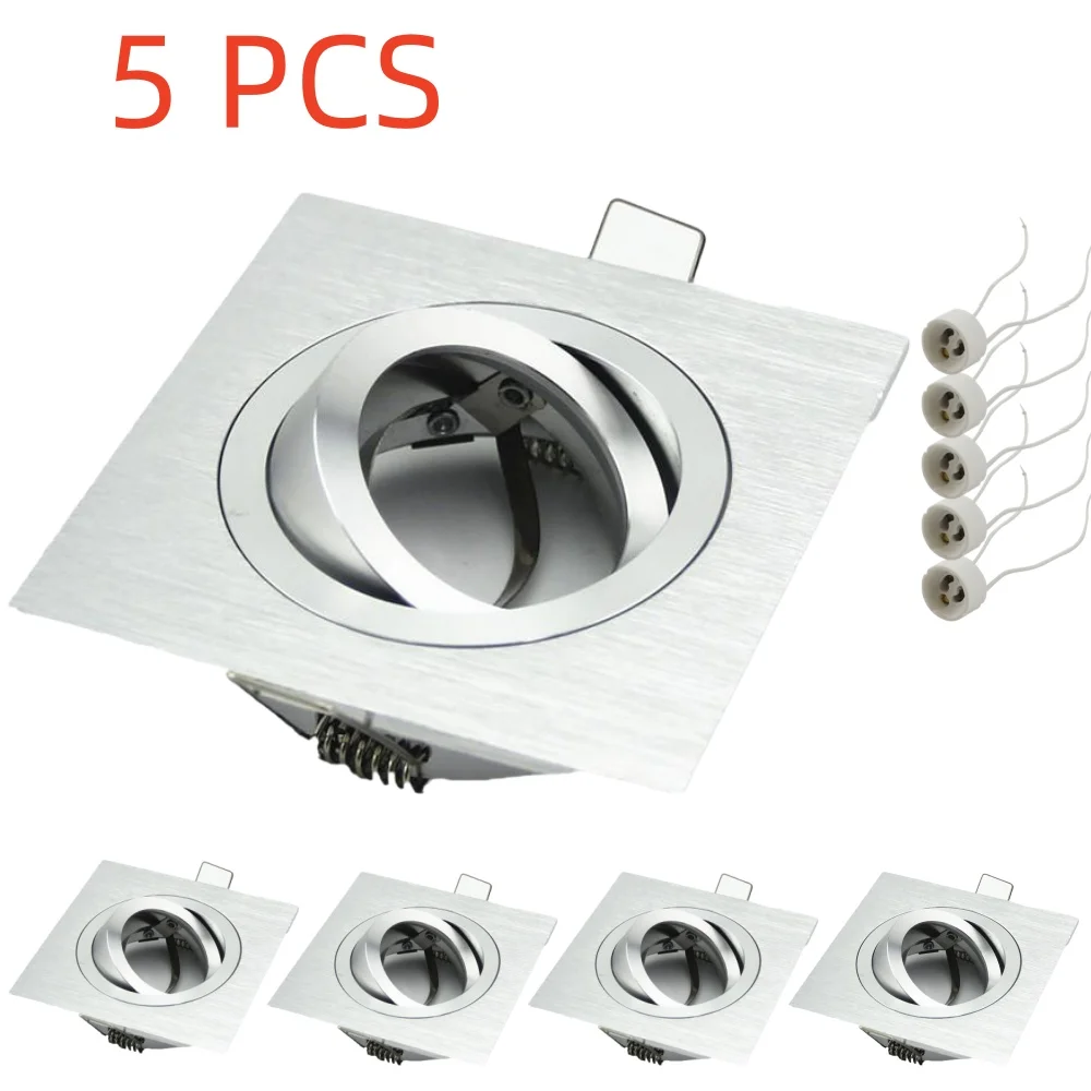 5 Pcs LED Ceiling Lighting with GU10 Lamp Socket Recessed Downlight Ceiling Lamps for Living Room LED Spotlight Kitchen