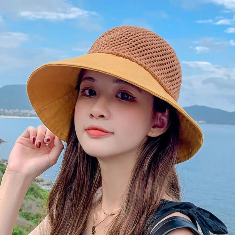 2022 Spring Summer Ladies Outdoor Shade Bucket Hat Casual Fashion Sun