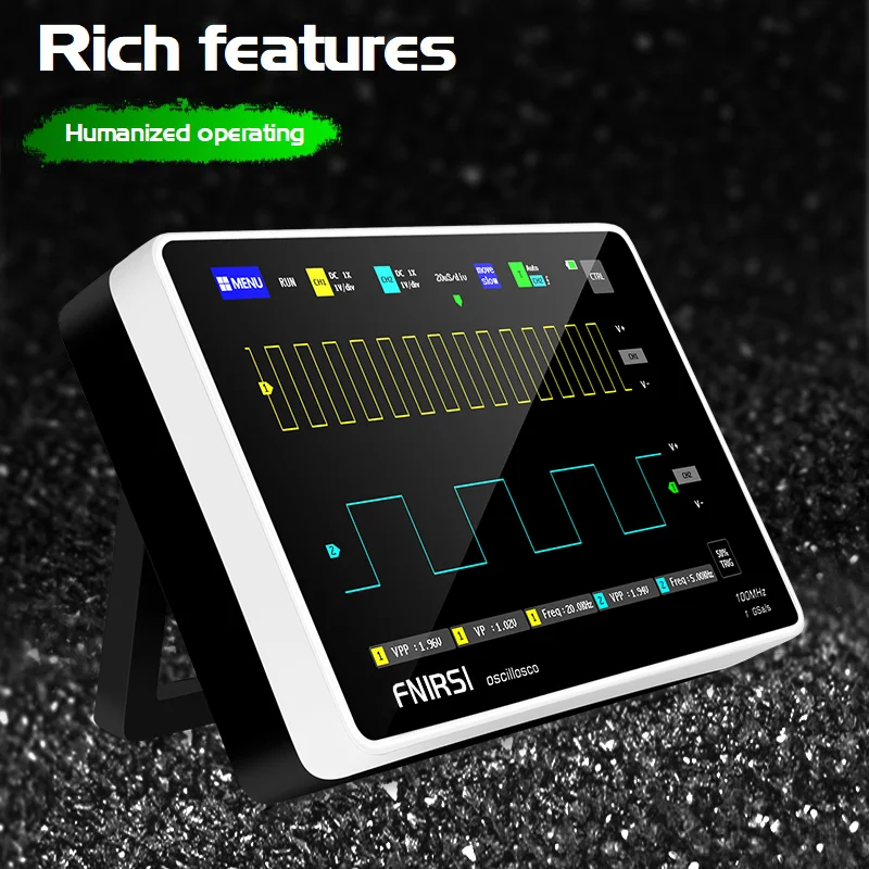 1013D Touch Screen Digital Oscilloscope Dual Channel 100MHz