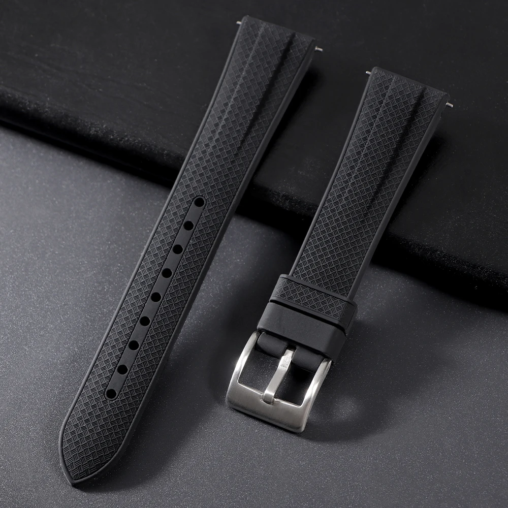 Rubber Silicone Quick Release Sports Fashion Watch Strap (20mm/22mm)