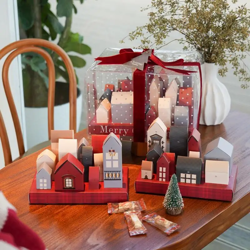 25Pcs Christmas Advent Calendar Boxes Gift Candy Box Xmas Small Gifts Wrapping Supplies Advent Countdown Christmas Home Decor christmas countdown calendar christmas advent calendar