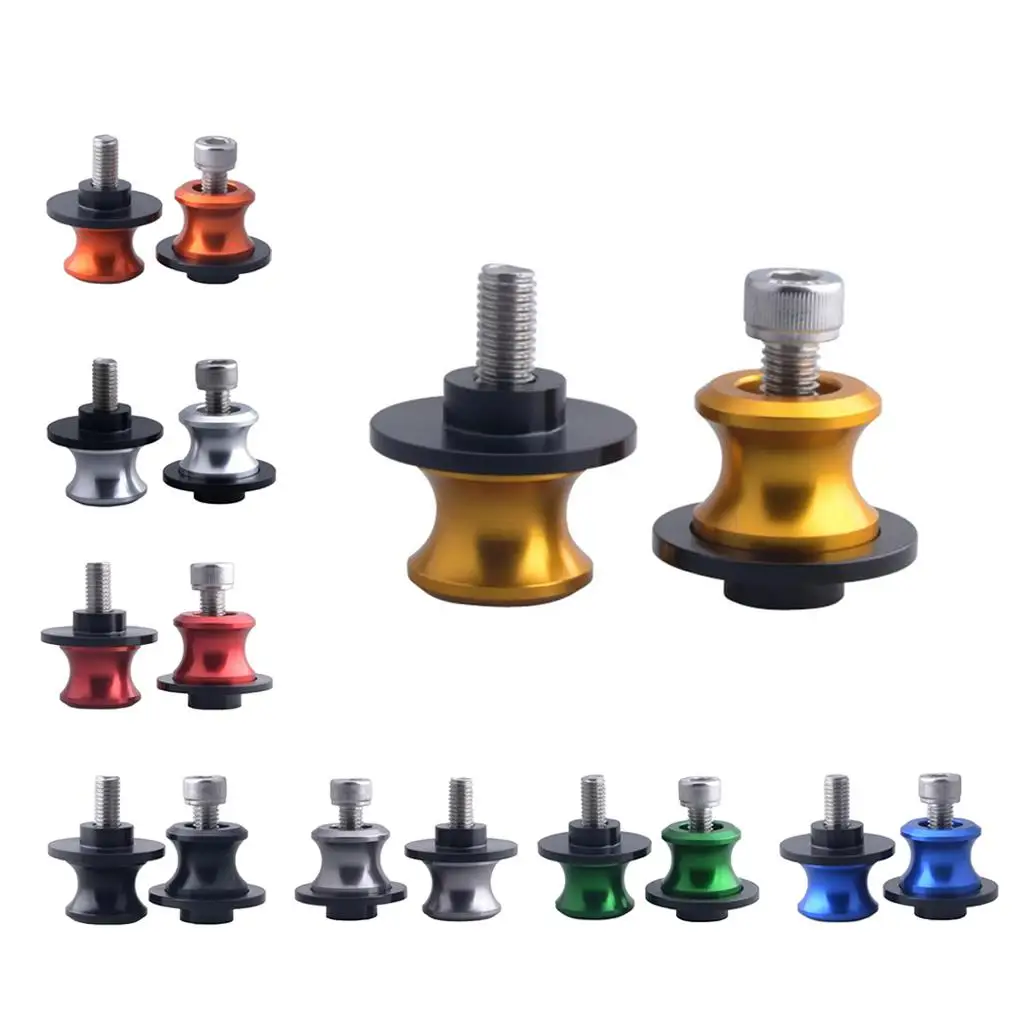 8mm Rear swing upper arm Motorcycle Spool Sliders Stand M8 Pair Bobbins