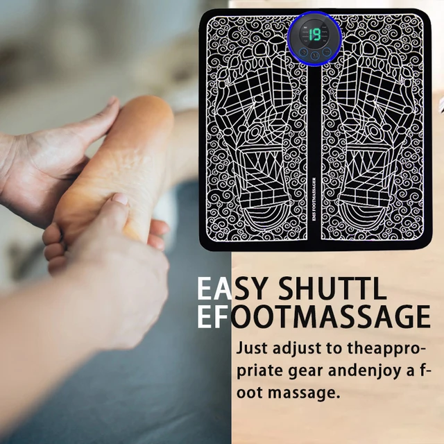 Foot Massage Pad Electric Sole Massage Tool USB Charging Convenient Fast Suitable for Home and Travel Black 5