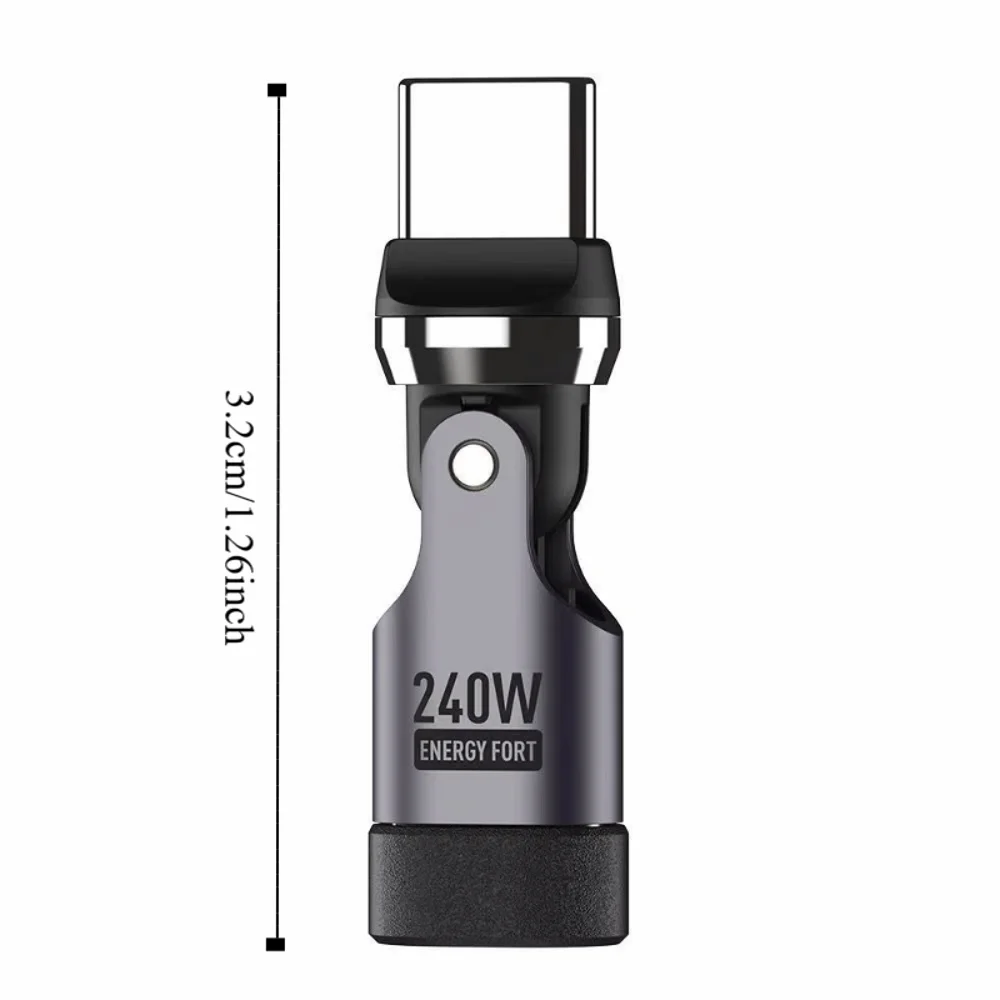 고속 데이터 전송 USB C타입 어댑터 180도 회전 유연 USBC 충전 컨버터 240W USB-C to USB-C USB-A 암 어댑터