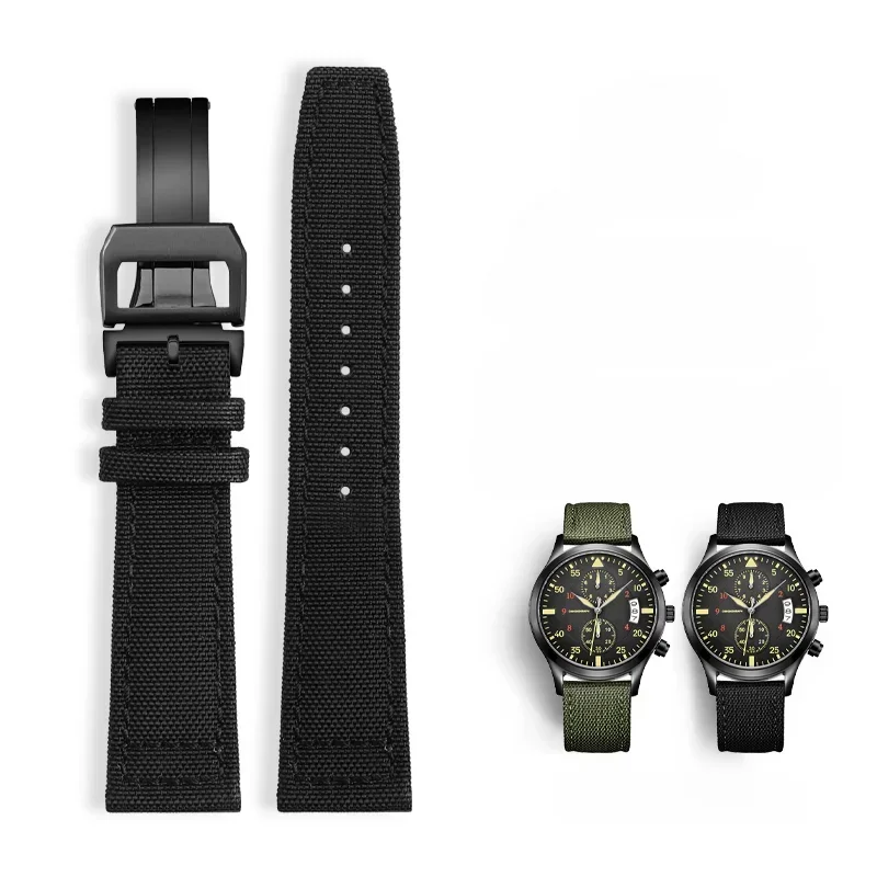 Captain Blue Citizen Polso Per Maglieria Ad Alta Densità Per Iwc Pilot Portogallo Portofino Nylon Canvas Men 20Mm 21Mm 22Mm Cinturino Per Orologio