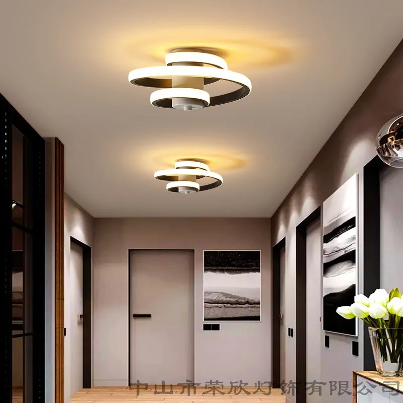 

Metal Modern Ceiling Lamp For Home Led Lustre Modern Ceiling Light Led Bedroom Corridor Light Balcony Lights White&Black 18W