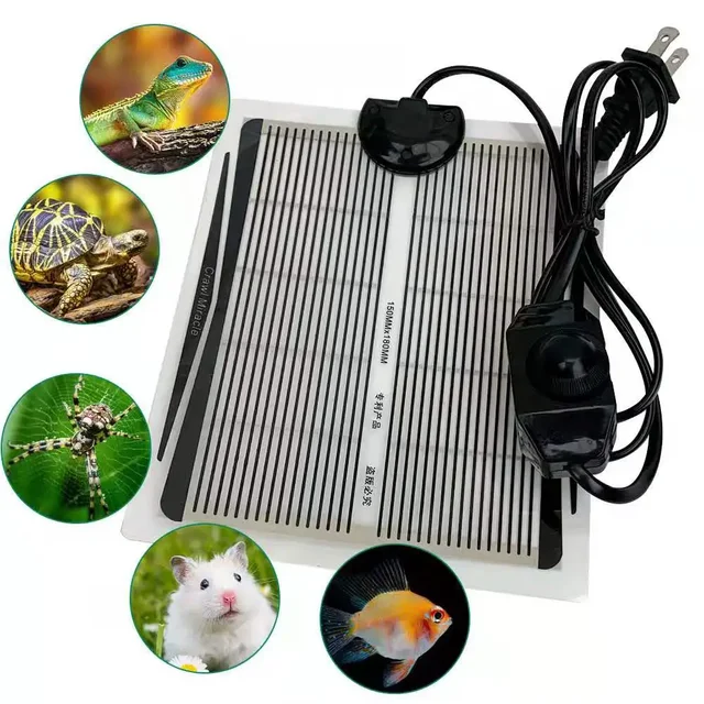 Reptiles Heat Mat With Adjustable Temperature Controller Warm Pad Incubator For Lizard Turtle Snake EU/US Plug 5-35W 6