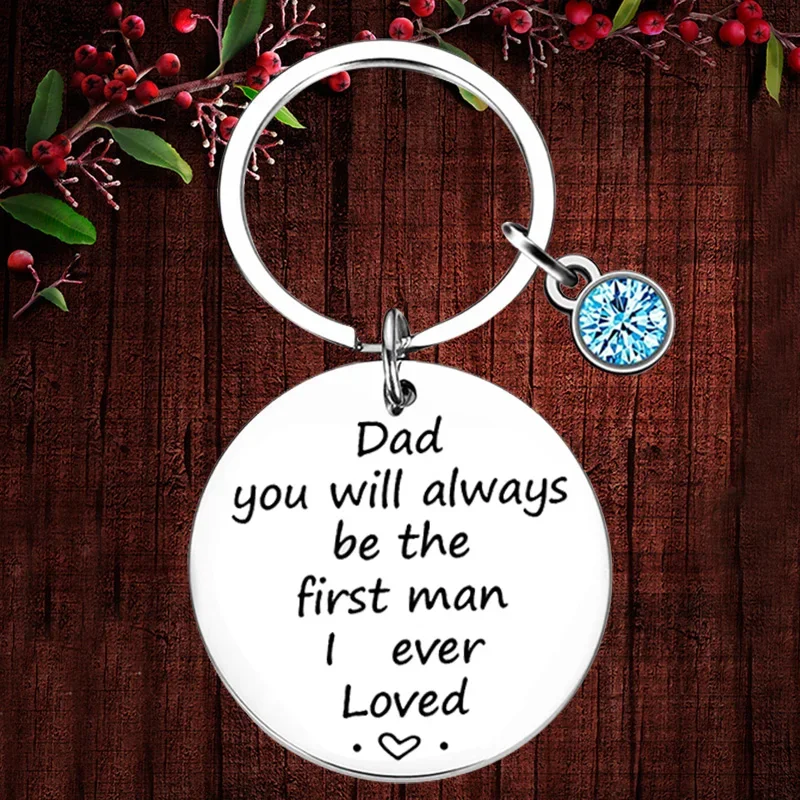 

Charm Father of The Bride Keychain Pendant You Will Always Be The First Man I Ever Loved Key Chains dad Gift