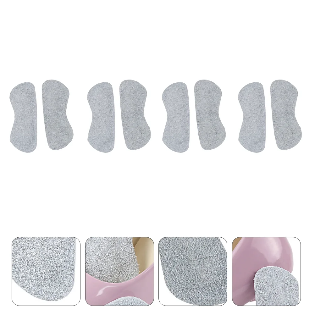 

4 Pairs Post after Suede Heel Cushion Pad Grips Half Insoles Liners Inserts Shoe