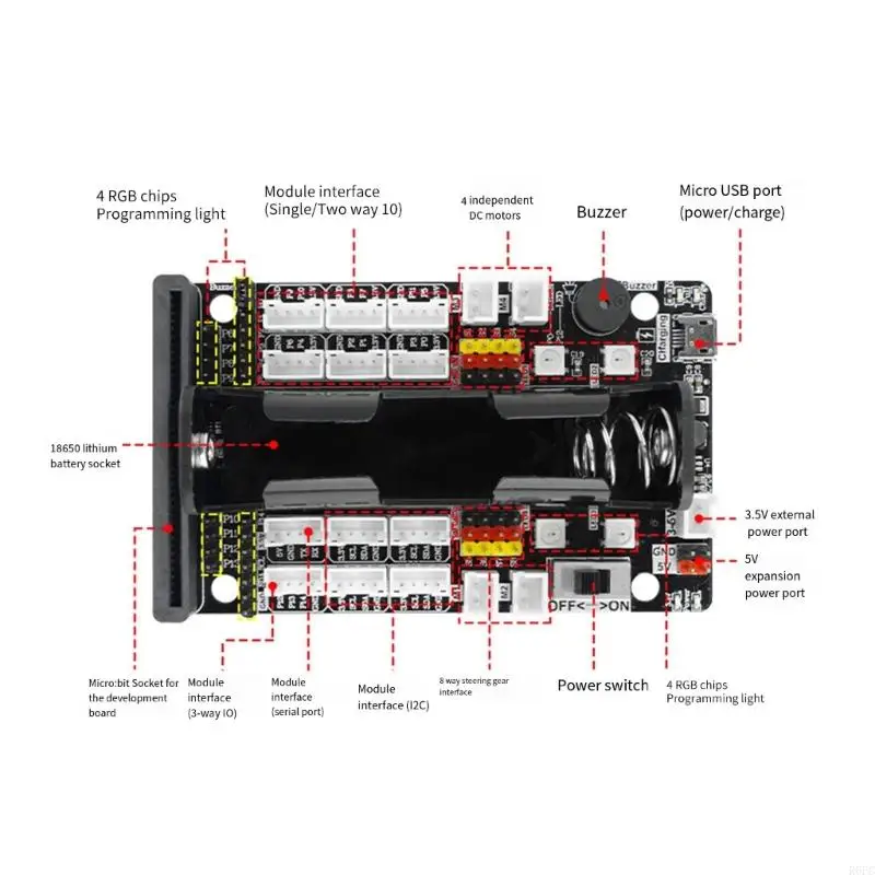 Innovative Microed bit Extension Board For Maker Projects Motor And Servo Control