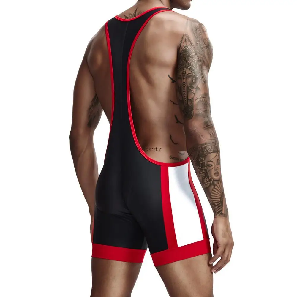 35Mens Undershirts Slim Bodysuit Shaper Wrestling Singlets Jumpsuits Sexy Underwear Bodywear Sports Bodybuilding Singlets Onesie