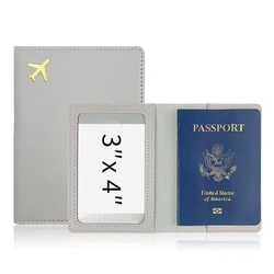 Customized Gold Airplane Passport Holder with Personal Initials - Personalized Travel Accessory and Wedding Gift (Grey 1)