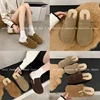 Bebealy Fashion Fur Clogs Slippers for Women Winter Fluffy Cork Insole Plush Slippers with Arch Support Furry Suede Mules Shoes 5