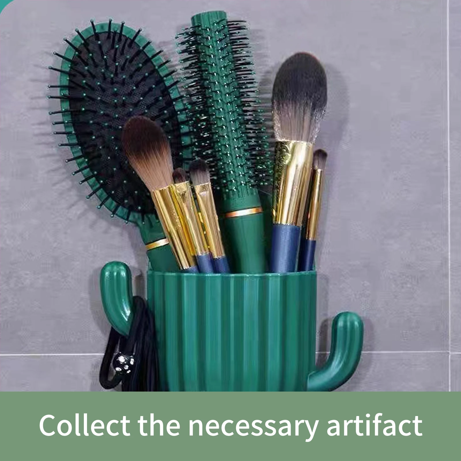 

Toothbrush Holder Bathroom Accessories Cactus Storage Rack Shaver Organizer Wall Self-adhesive Storage Drain Rack Prateleiras
