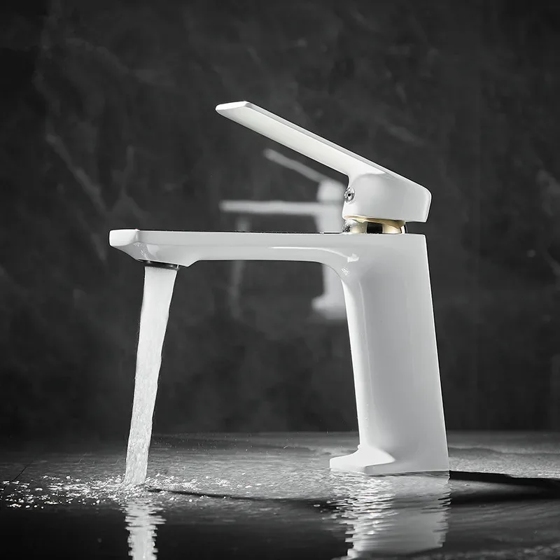 Gold White  Bathroom Faucet Basin Mixer Tap Black Wash Hot & Cold Waterfall Brass New Arrivals