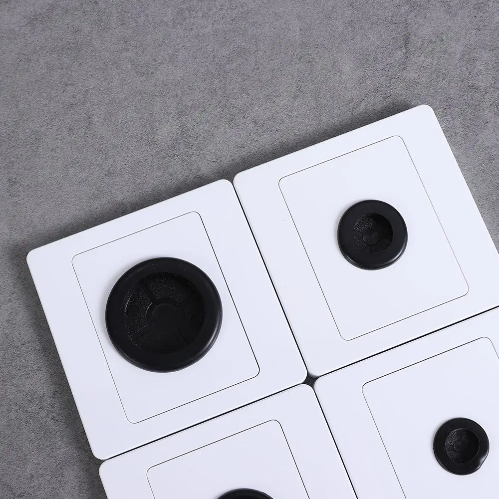 86Type Cable Socket Panel With Rubber Pad With Outlet Hole Wall Blank Panel Cable Cover Organizer Storage Home Improvement cable hole cover cable organizer