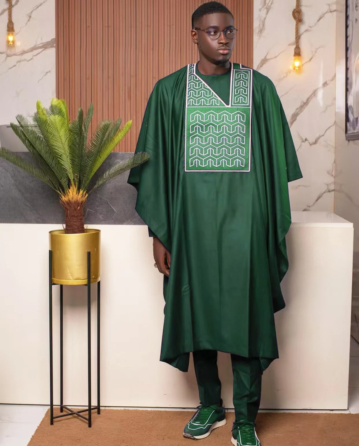 African Clothes For Man Embroidery Design Top Long Sleeve