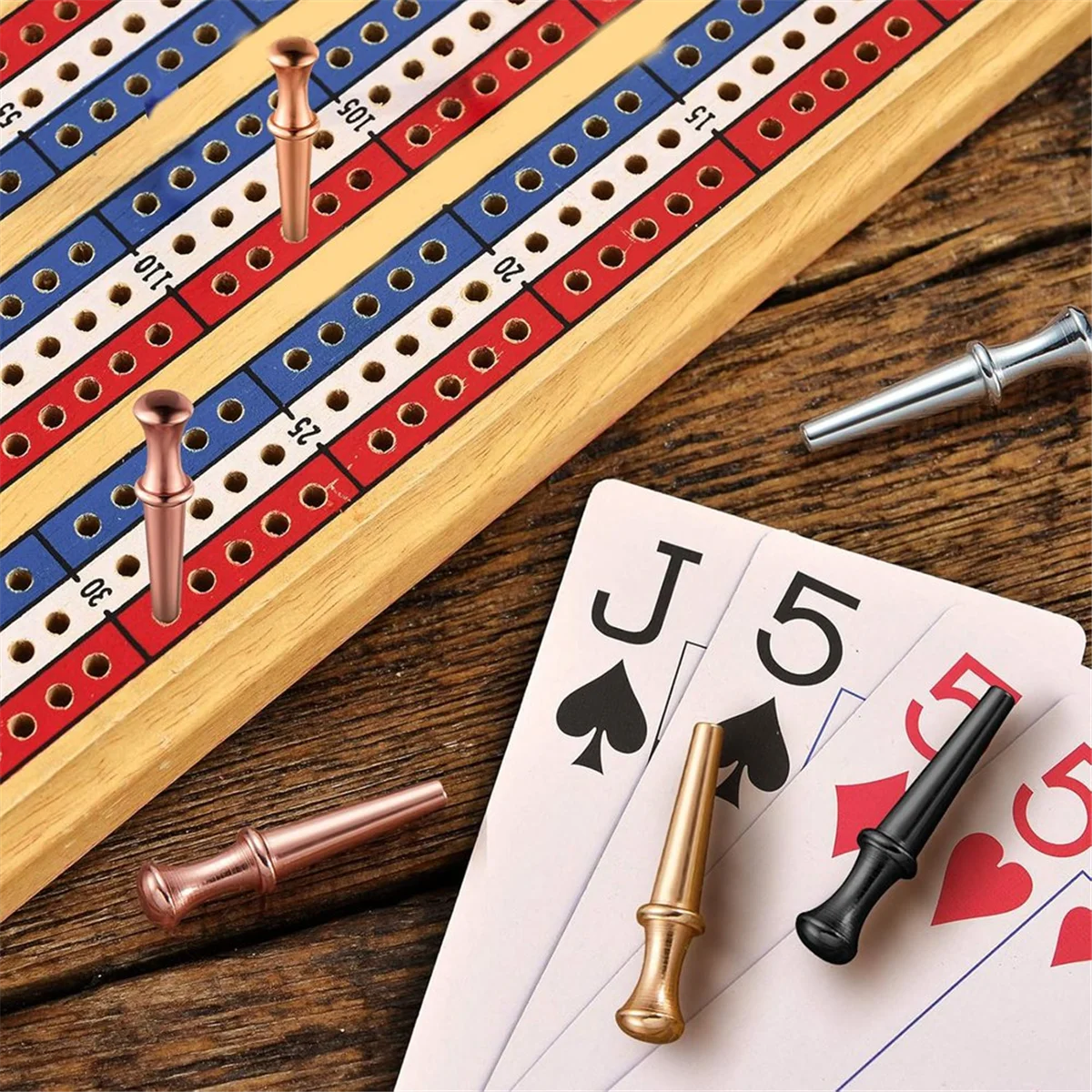 BAAU 48 Pcs Metal Cribbage Pegs Cribbage Board Pegs for 1/8 Holes Toy Game Accessories for Traditional Board Game