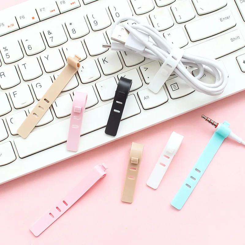 Silicone Earphone Cable Manager Headphone Cable Winder Silicone Cord