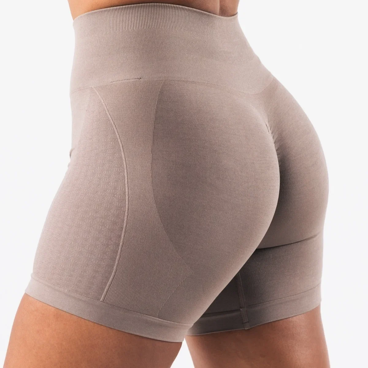 NCLAGEN Women's Seamless Gym Yoga Shorts Jacquard Fitness Leggings Workout Squat Proof High Waist Sports Tights Butt Scrunch 4