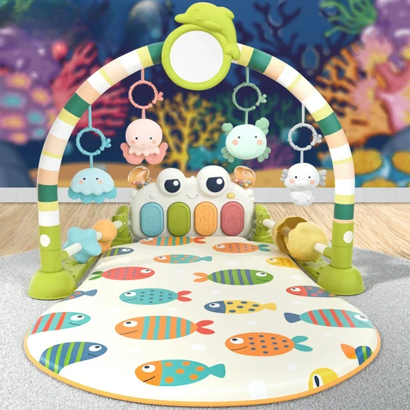 Musical Baby Activity Gym Rack Play Mat Kid Rug Puzzle Mat Carpet Piano Keyboard Infant Playmat Crawling Game Pad Baby Toy Gifts