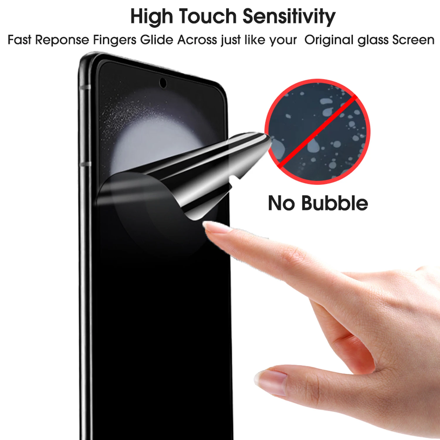 Privacy Anti-Spy Hydrogel Screen Protector and Lens Cover