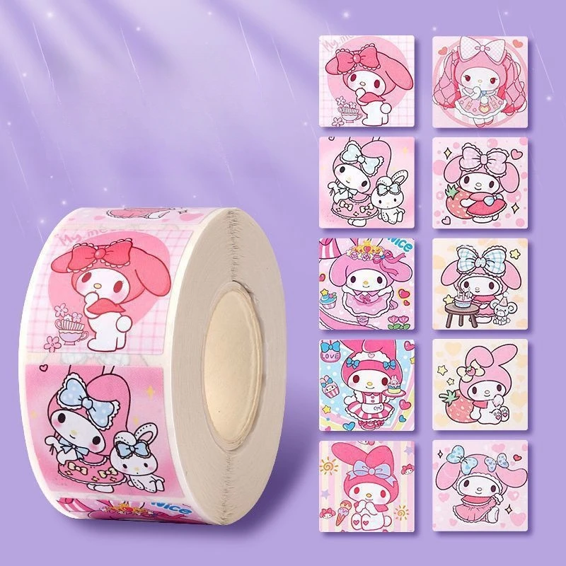 Stickers Decoration 500pcs/Roll Cute Cartoon Stickers Waterproof Stickers For DIY Scrapbooking, Envelope Sealing, - 4