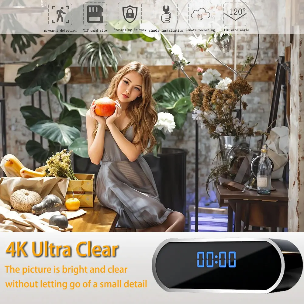 Description Picture 4 of itemMini Camera Clock Full HD 1080P Wireless Wifi Control IR Night Vision View DVR Camcorder Home Surveillance Monitor Video