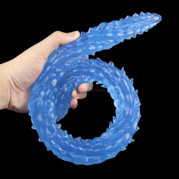 Extra Long 61cm Dragon Scale Tentacle Dildo Raised Polka Dot Double Head Dildos Women Lesbian Masturbator Fake Penis Gay Sex Toy 5