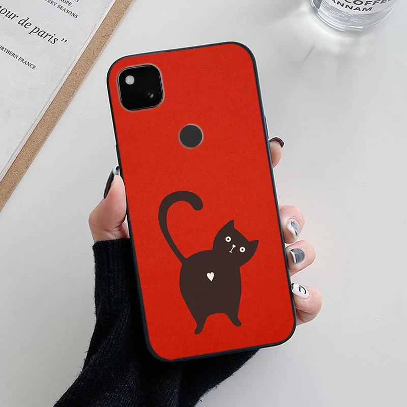 Floral Black Soft TPU Silicone Phone Case Cover