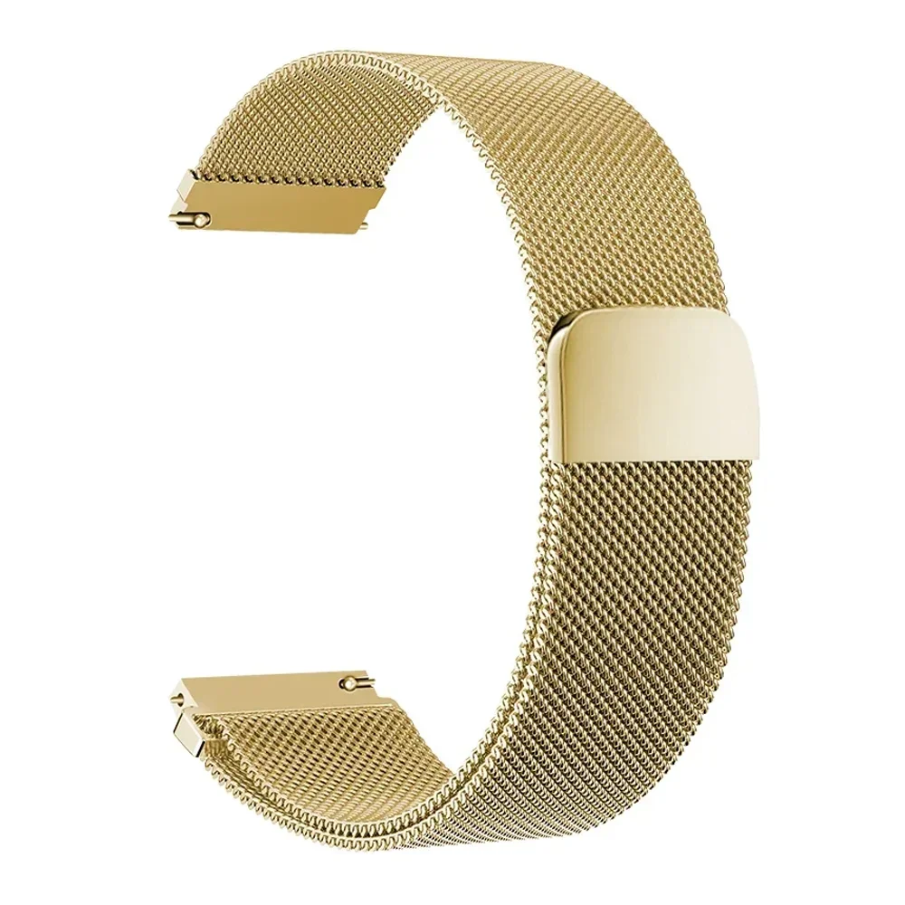 Magnetic Stainless Steel Loop Band for Smartwatch - 22mm Adjustable Metal Strap Bracelet