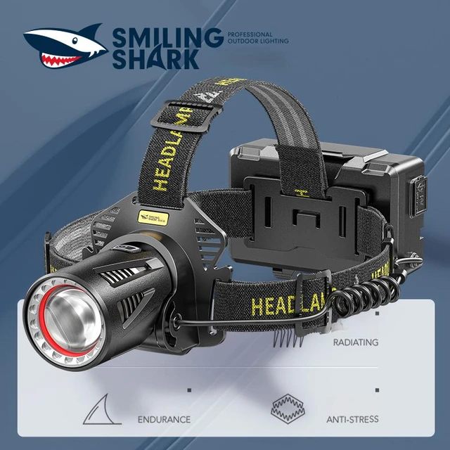 Smiling Shark TD2002 Hign Power Headlamp LED M77 10000LM Headlight