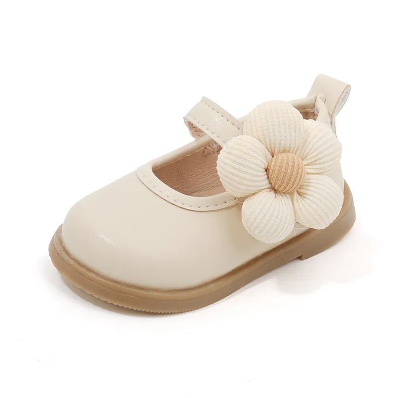 Beautiful Appliques Baby Girl Leather Shoes Spring Autumn Shallow Toddler Party Shoes Child Princess Wedding G07132
