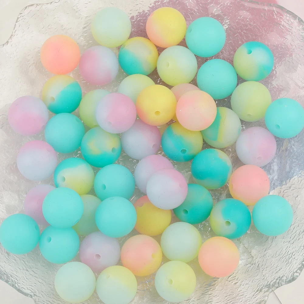 Cordial Design 100Pcs 15MM Choose/Silicone Material Beads/Baby Edible Beads/Chewable/Neon Colors/Jewelry Accessories - cordial
