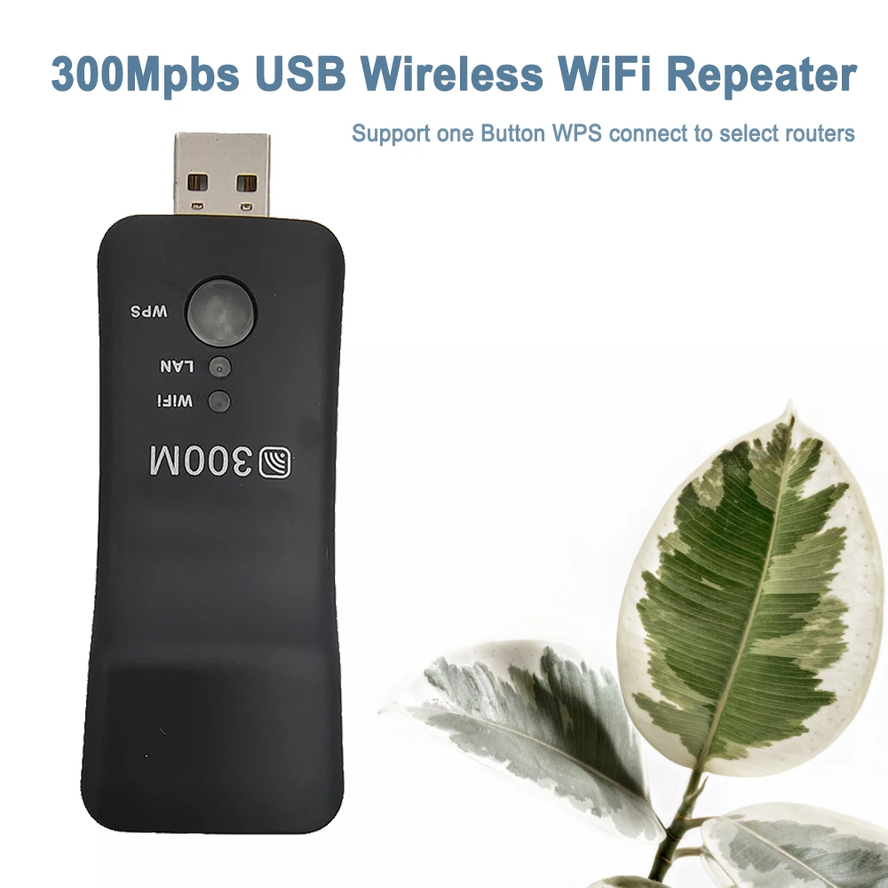 300Mpbs USB Wireless WiFi Smart TV Network Adapter Universal HDTV RJ45 Lan Port Repeater AP WPS